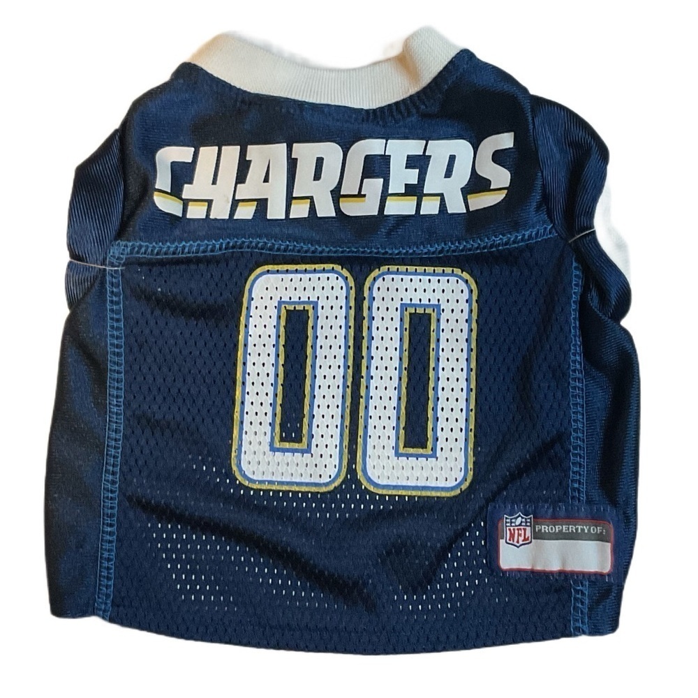 NFL Los Angeles Chargers Dog Jersey, Best Football Pet Jersey in Navy Blue